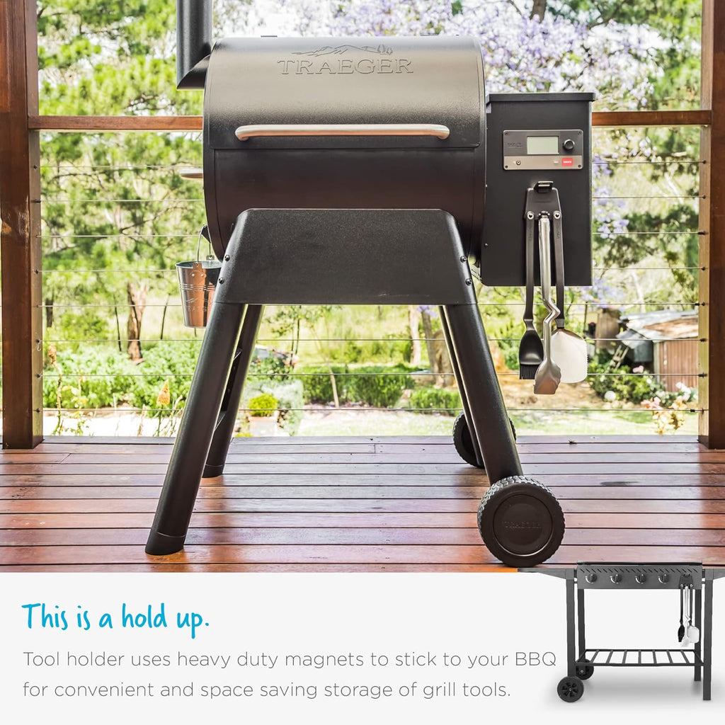 Stainless Steel BBQ Grill Tools Set with Magnetic Holder T49152