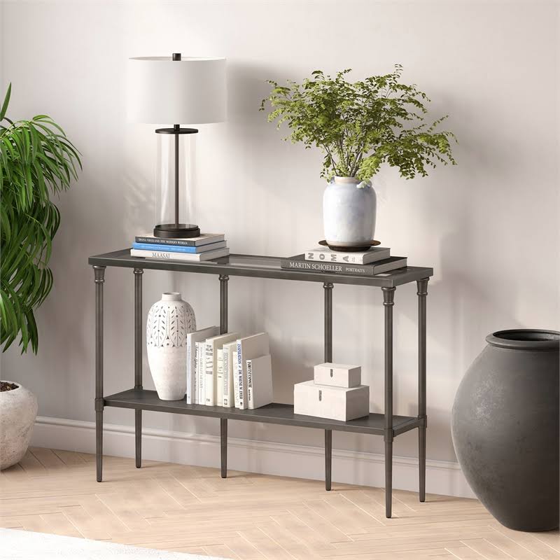 Aged Steel Console Table D38249
