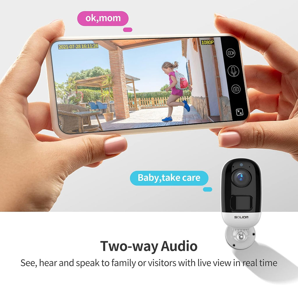 1080P WiFi Security Camera with Night Vision and 2-Way Audio M754