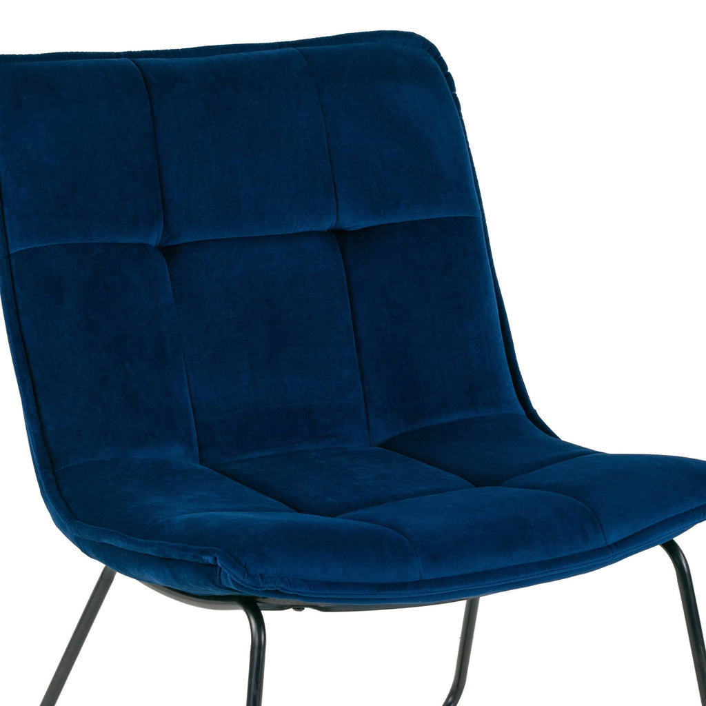 Cappuccino Armless Accent Chair with Black Metal Legs S52337