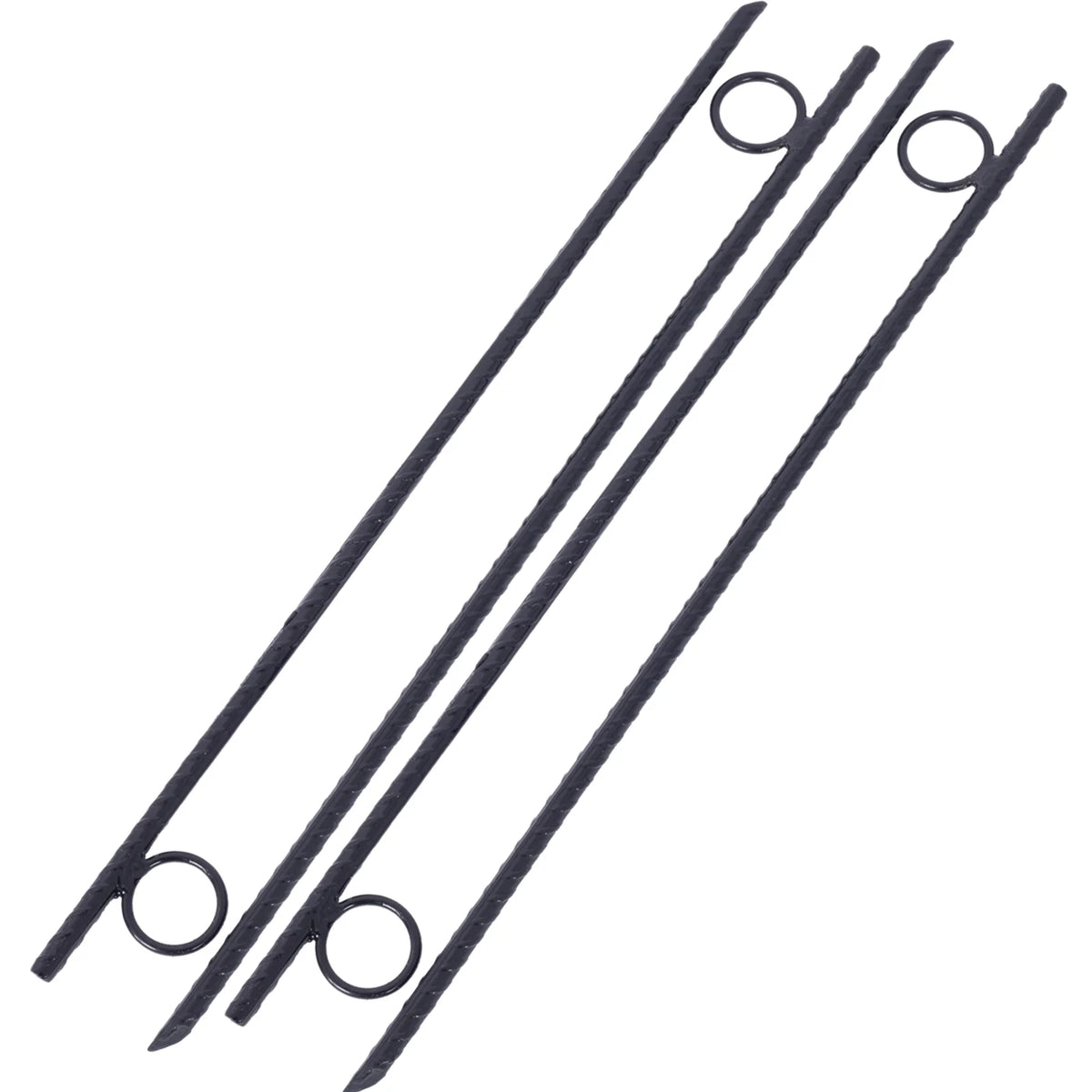 3/8x 18 Inch Steel Tent Canopy Ground Stakes with Angled Ends and 1 Inch Loops F9183