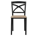 5-Piece Industrial Wooden Dining Set with Metal Frame and 4 Ergonomic Chairs P494238