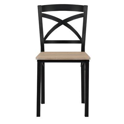 5-Piece Industrial Wooden Dining Set with Metal Frame and 4 Ergonomic Chairs P494238