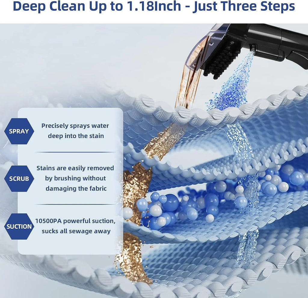Portable Carpet Cleaner with Pet Spot Stain Remover T72824