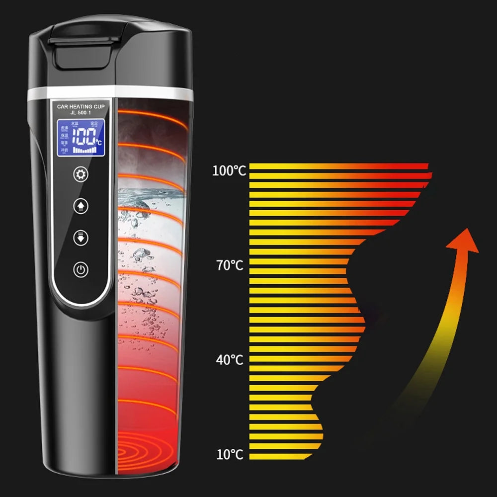 12.0V Car Heated Cup Electric Kettle with LCD Display Q777