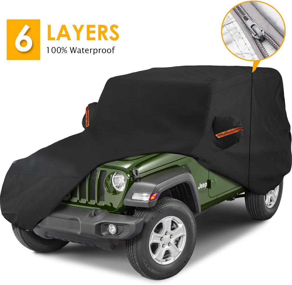 Gray Waterproof Car Cover for Wrangler 4 Door, Pack of 2 B55889