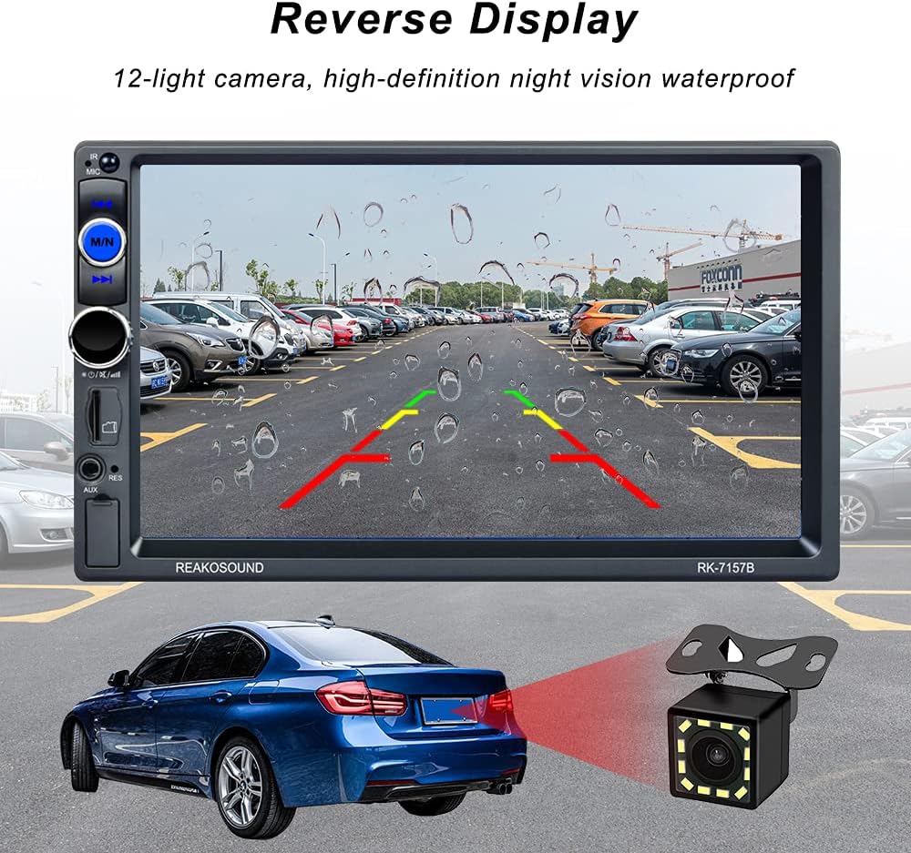 Double Din 7 Inch Touch Screen Car Stereo with Bluetooth Y95095