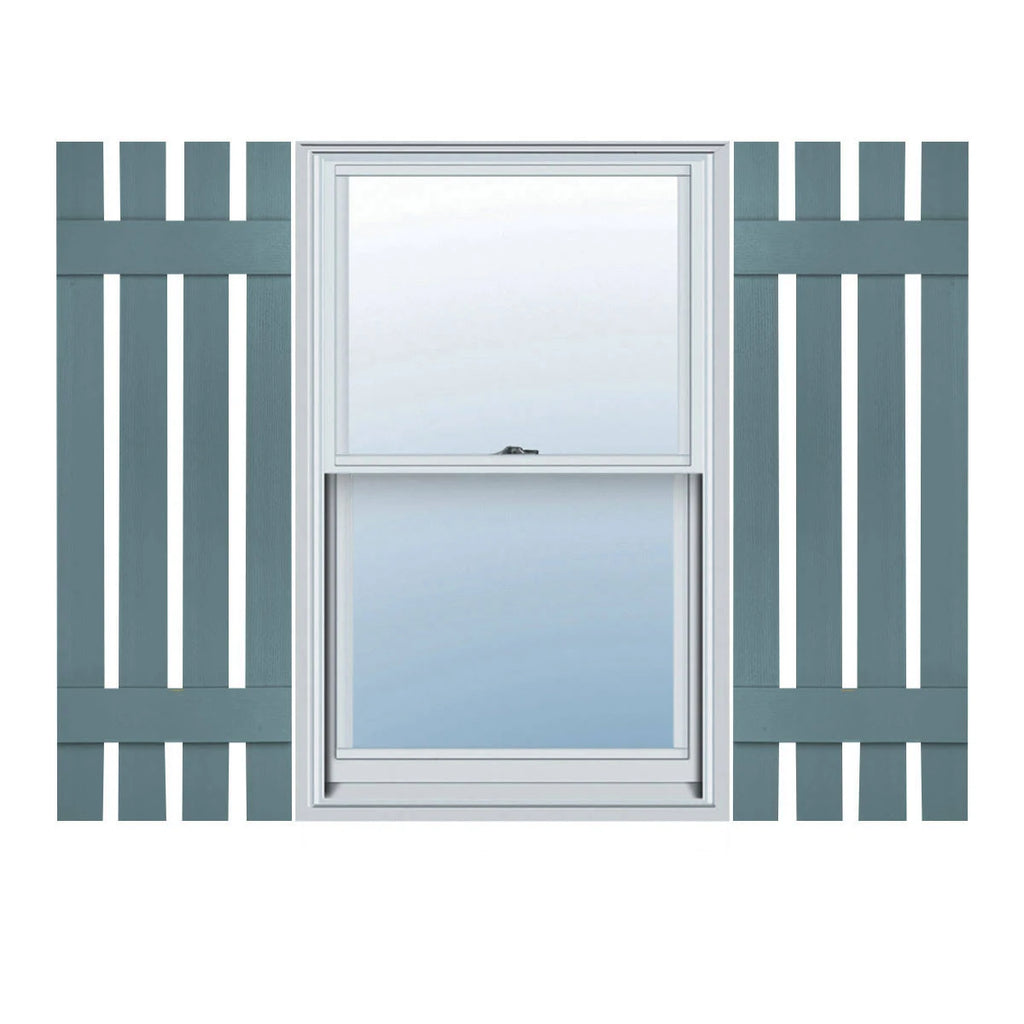 Wedgewood Blue Vinyl Board-n-Batten Shutters U35740