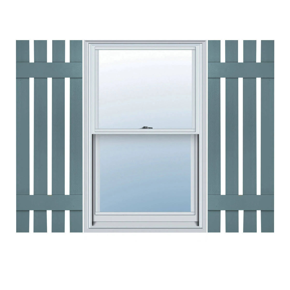 Wedgewood Blue Vinyl Board-n-Batten Shutters U35740