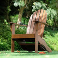 Solid Wood Adirondack Chair with Table Natural P945433