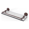 Antique Copper Glass Shelf with Gallery Rail U3496