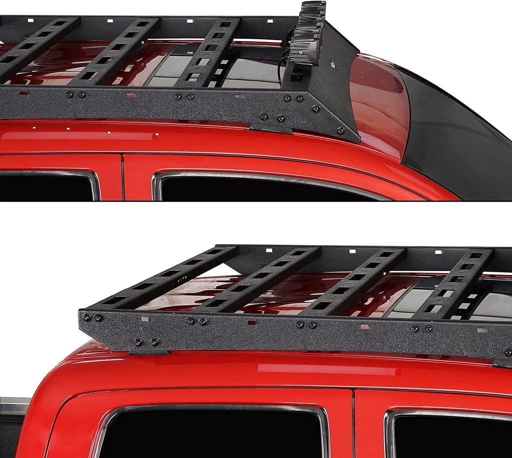 Roof Rack Cargo Carrier Crossbars Basket with LED Lights for Toyota Tacoma 05-22 Access Cab 2nd 3rd Gen Pickup Truck L931