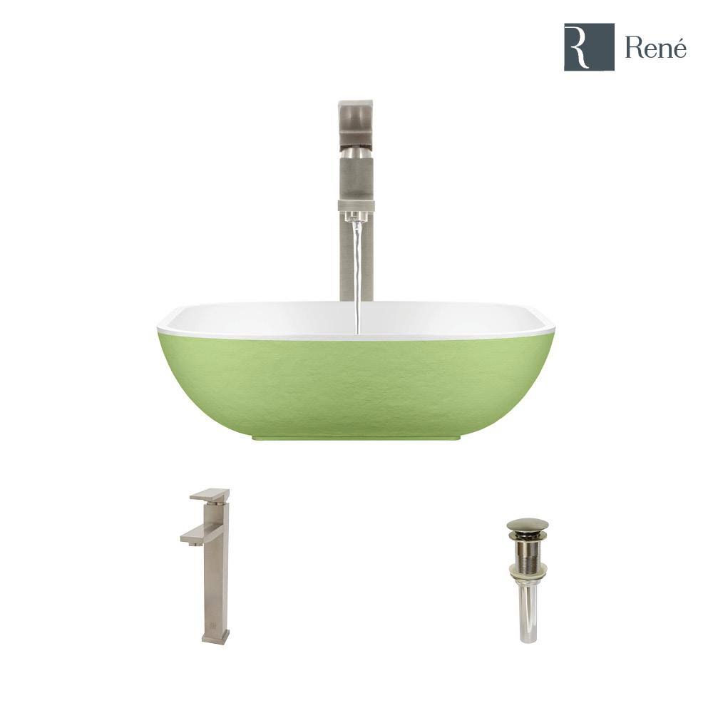 Stone Composite Square Vessel Sink O175