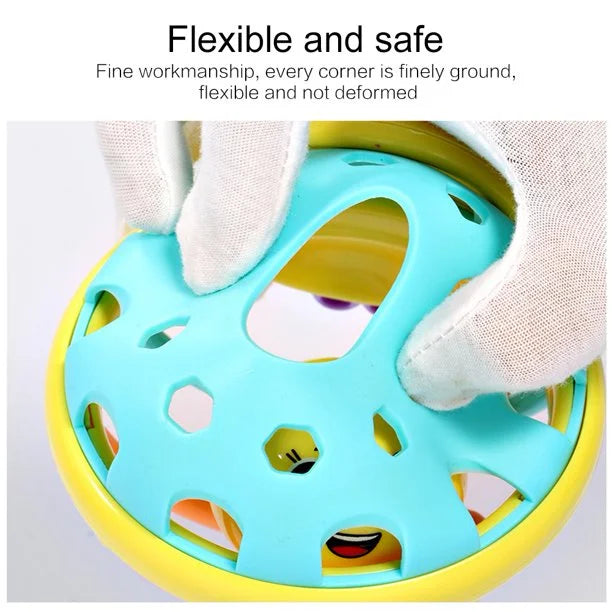 Rattle Ball Sensory Teether Toy Silicone Non-Toxic BPA Free I8795