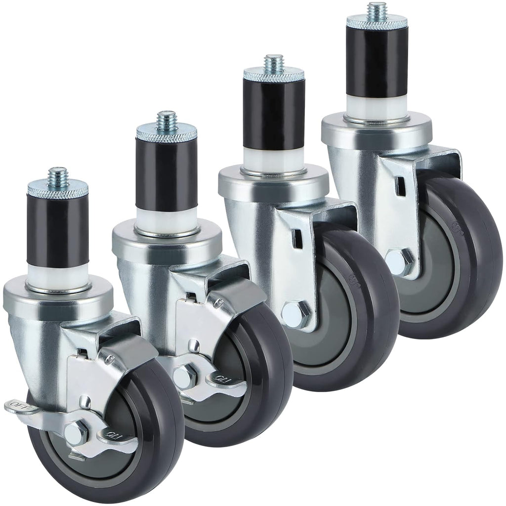4 Pcs Stainless Steel Expanding Stem Casters C952