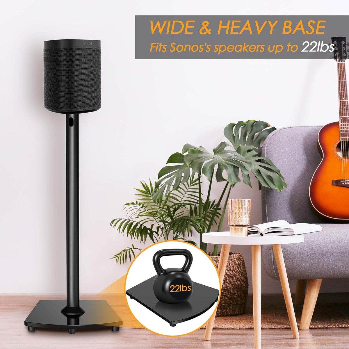 Black Heavy Duty Floor Speaker Stands X696625