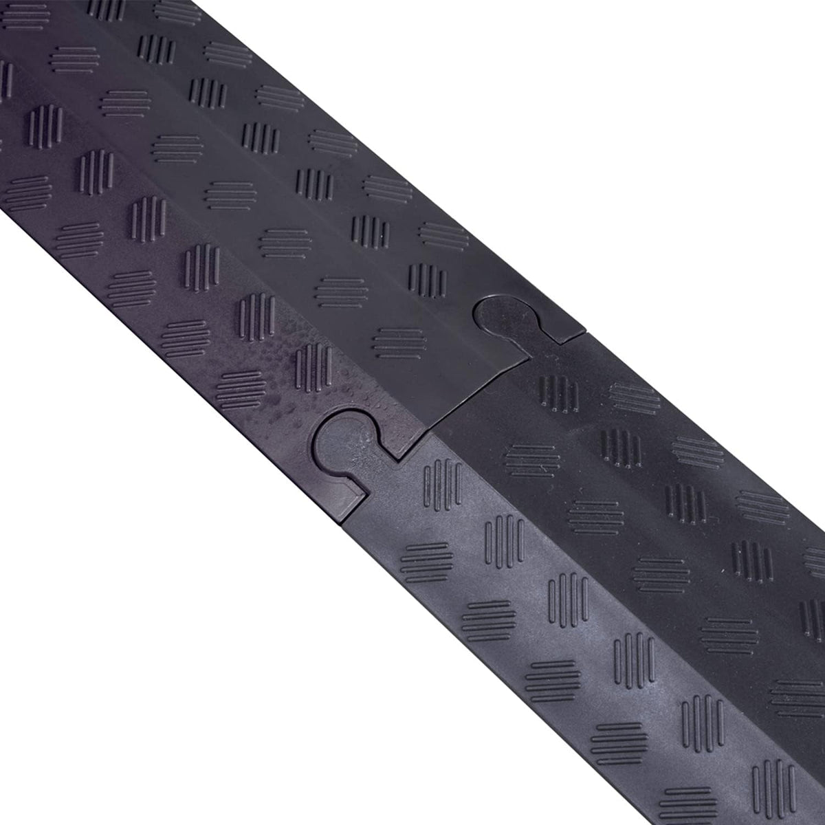 Heavy Duty Single Channel Cable Protector, 30in Length, Black Y141189