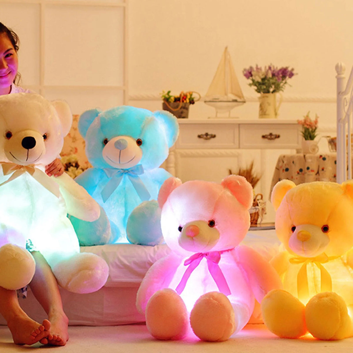 Colorful Glowing LED Teddy Bear Plush Toy V42654