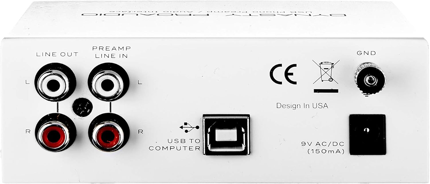 USB Phono Preamp with RIAA Equalized Low Noise Moving Magnet A/D Converter N743