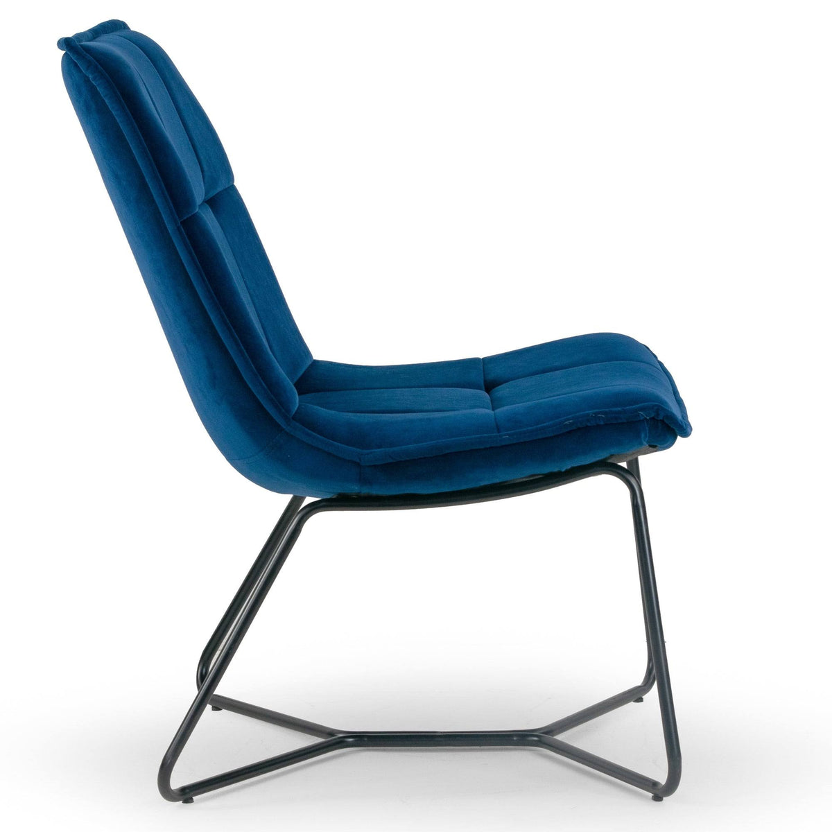 Cappuccino Armless Accent Chair with Black Metal Legs S52337