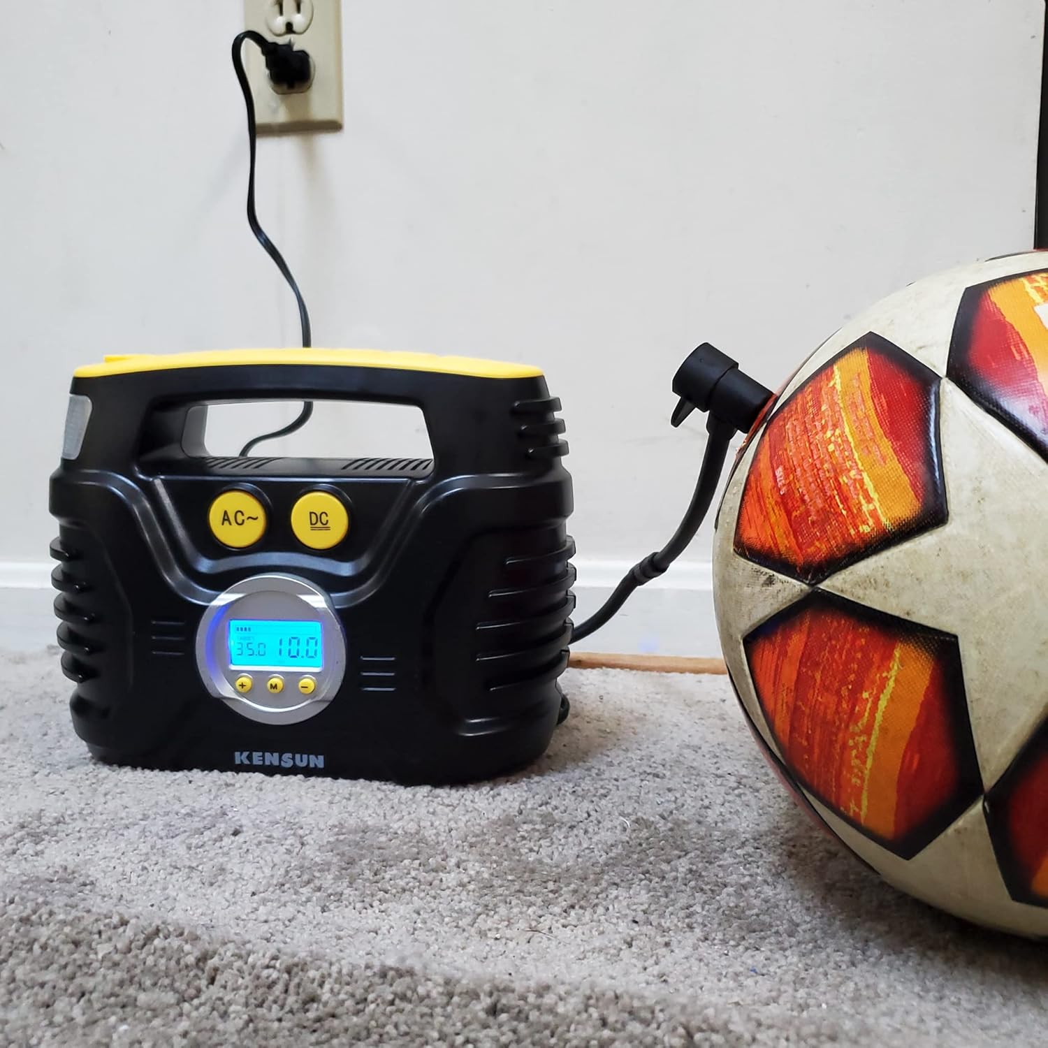 Portable 120psi Air Compressor Tire Inflator with Digital Gauge Q387197