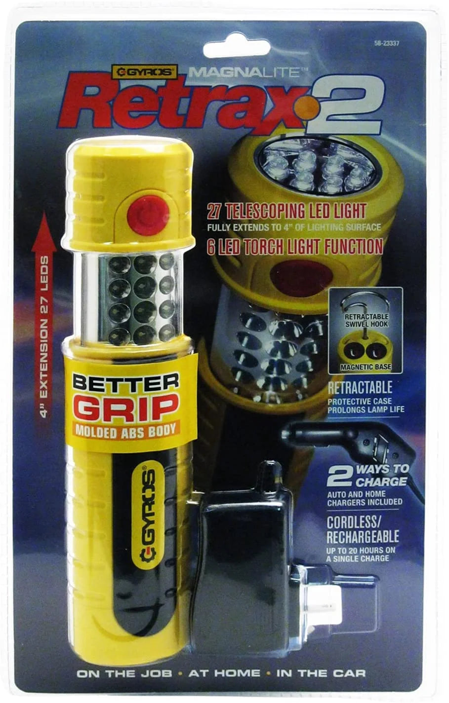 Rechargeable Handheld Work Light with Magnetic Base and Hanging Hook R532733