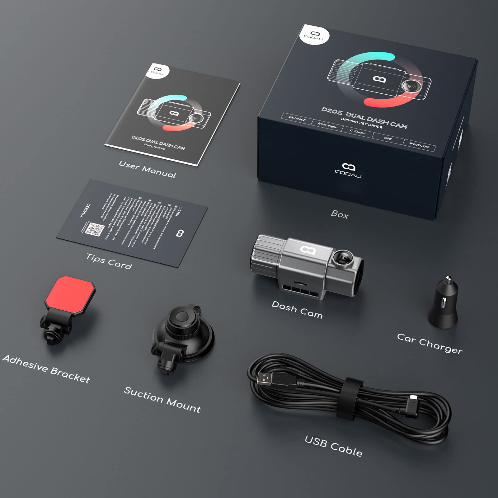 2.5K Dash Cam with Night Vision K108