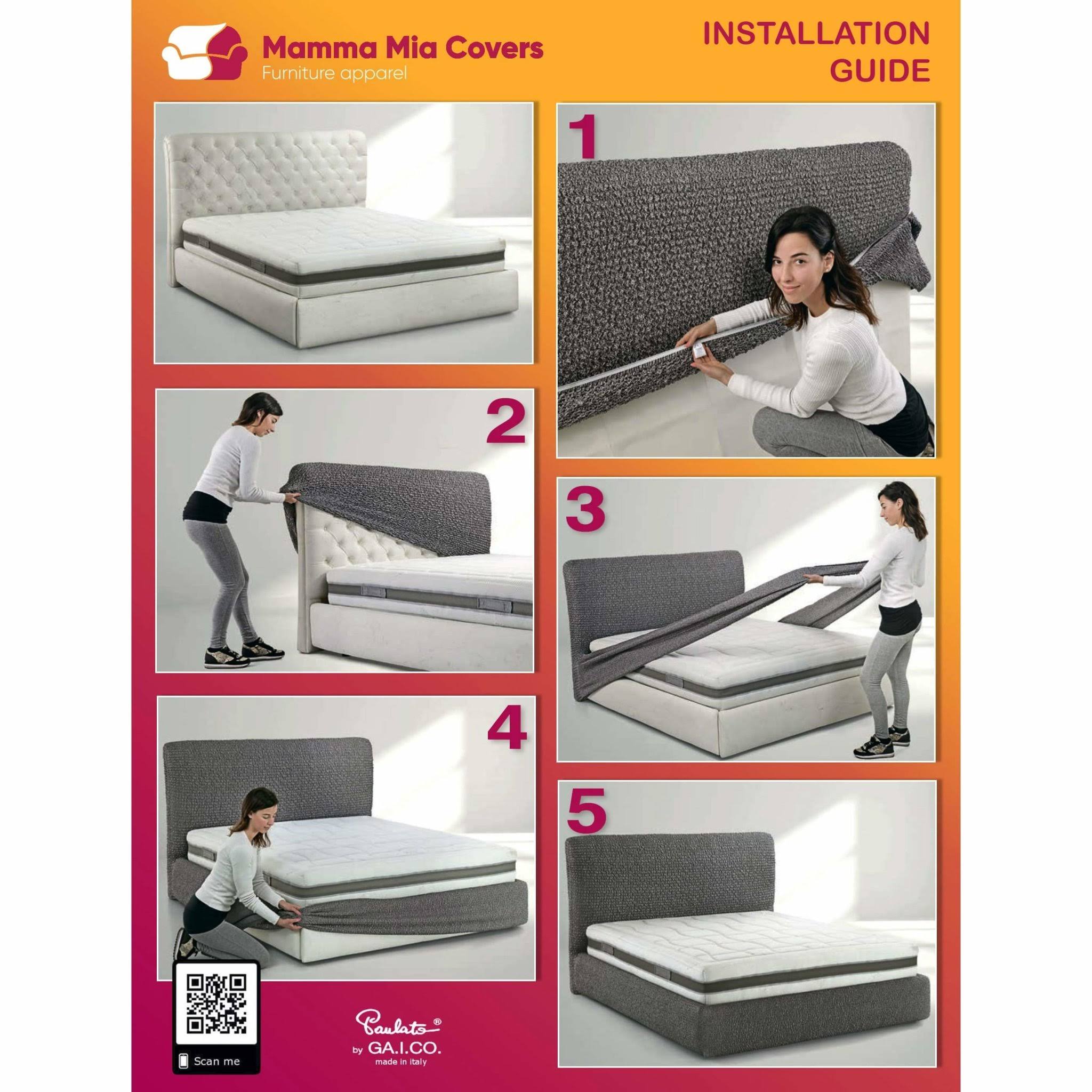 Blue Microfibra Bed Headboard and Frame Cover R300799