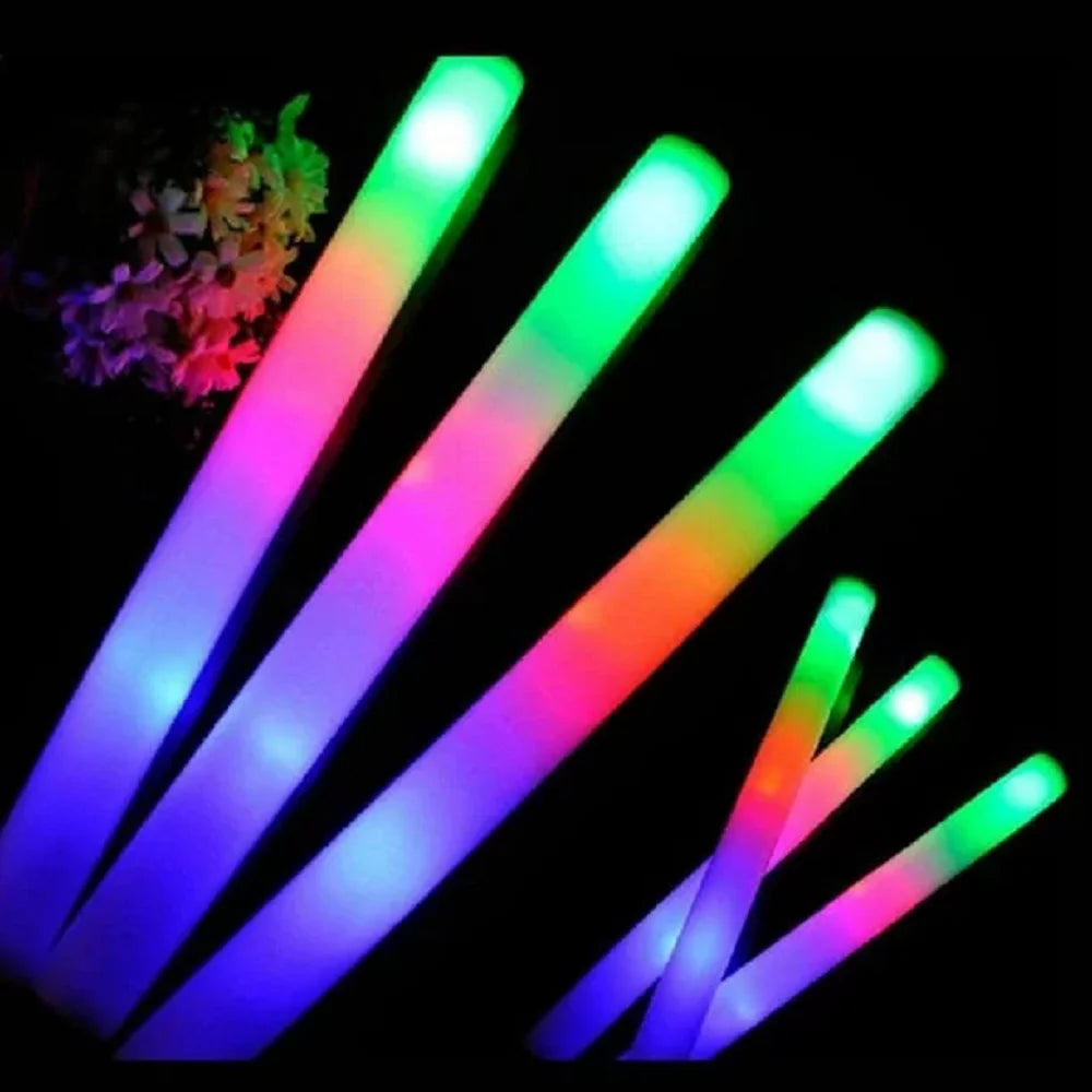 Multicolor Glow Foam Stick Cheer Tube Pack of 50 U579876