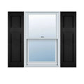 Black Vinyl Raised Panel Shutters Pair B287067