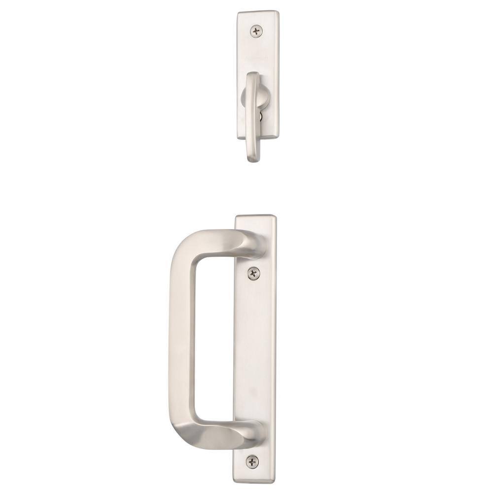 2-Panel Gliding Patio Door Hardware Set in Satin Nickel G59898