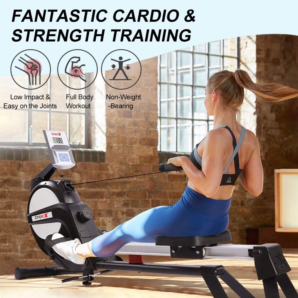 Magnetic Rowing Machine with 15-Level Adjustable Resistance Z84662