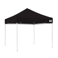 10x10 Pop Up Canopy Tent with Mesh Sidewalls, Steel Frame, Black F469