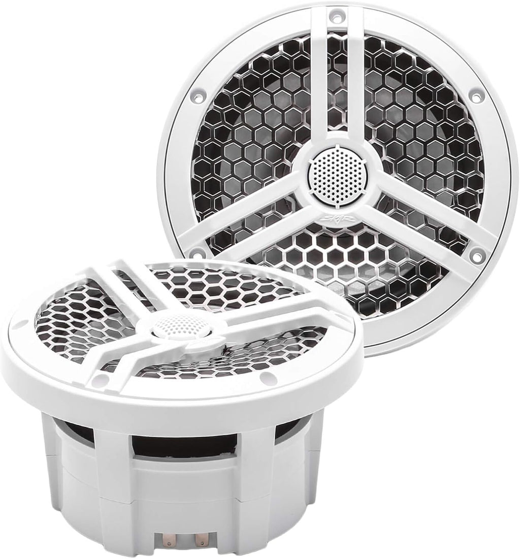 8" 2-Way Marine Coaxial Speakers Pair (Black) R677