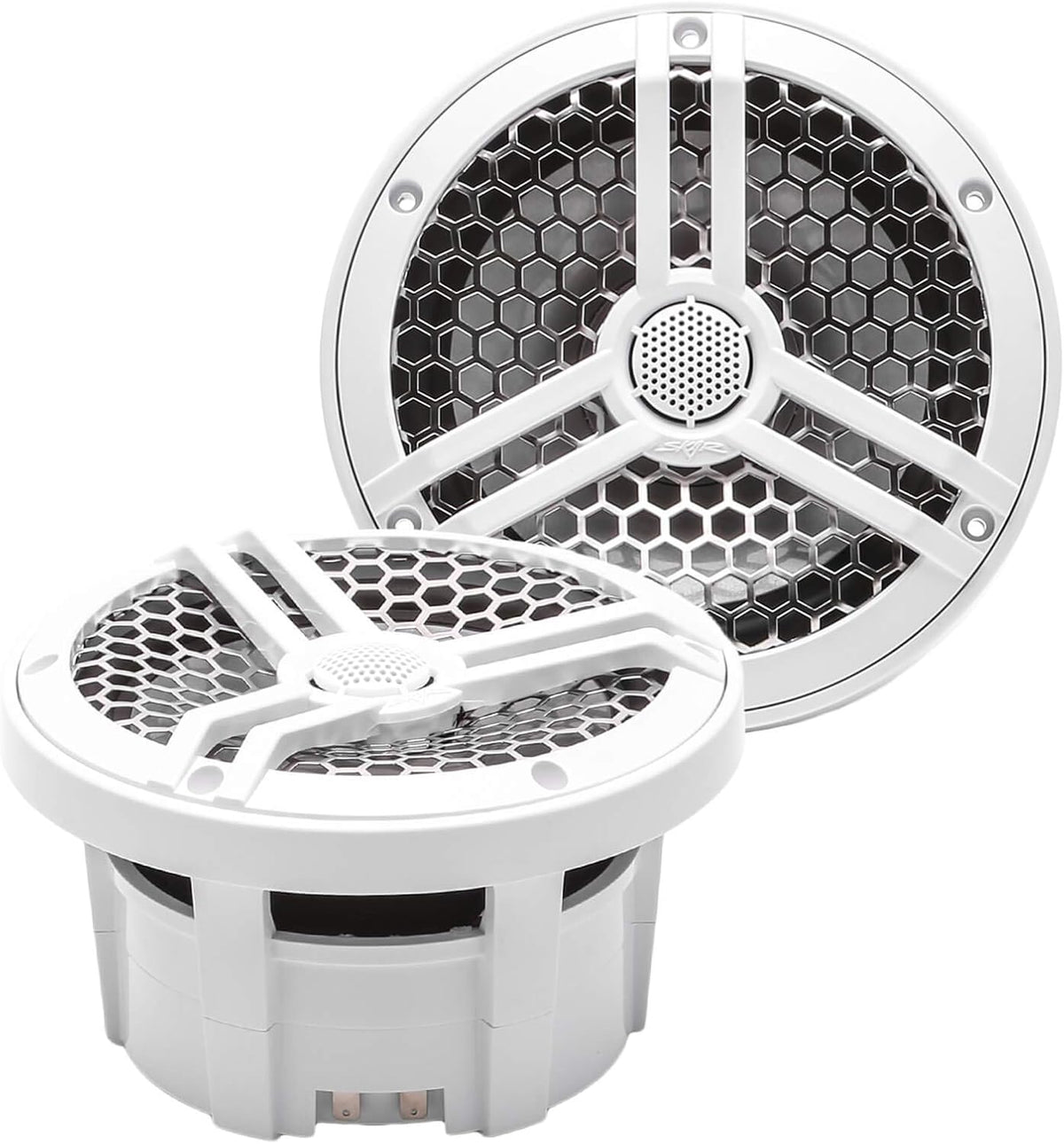8" 2-Way Marine Coaxial Speakers Pair (Black) R677