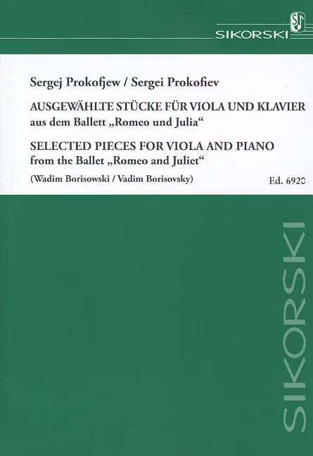 Selected Pieces From The Ballet "Romeo And Juliet" For Viola And Piano K257