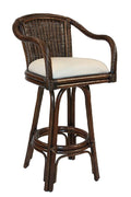 Swivel Rattan Bar Stool in Antique Finish K690