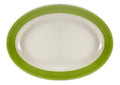 Green Rainbow Rolled Edge 15-12-inch by 10-Inch Plate E807011
