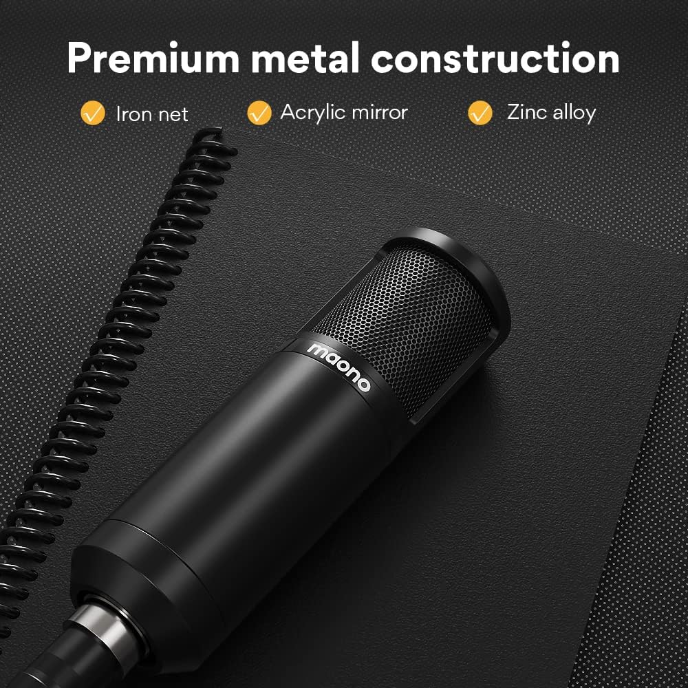XLR Condenser Microphone Kit, Cardioid Studio Condenser Recording Mic, Pack of 2 R570671
