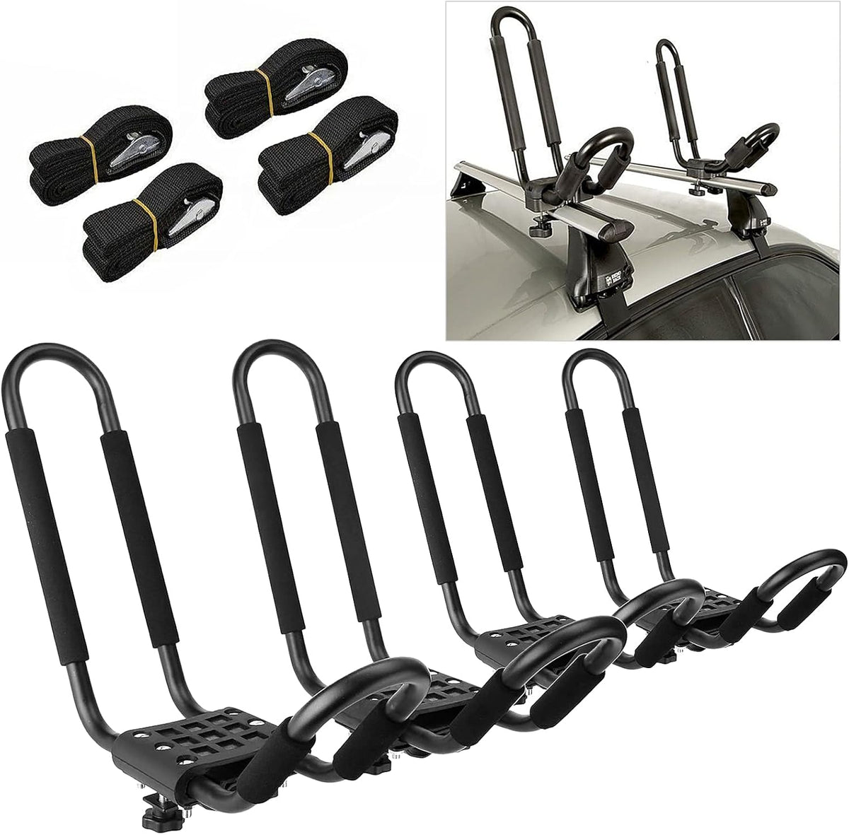 2 Pairs Kayak Roof Rack for Car SUV Truck Crossbars V830