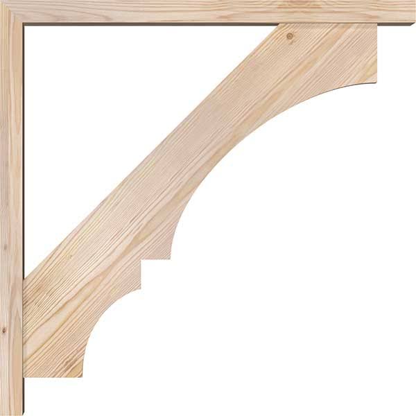 Balboa Block Smooth Bracket with Offset Brace, Douglas Fir K26972