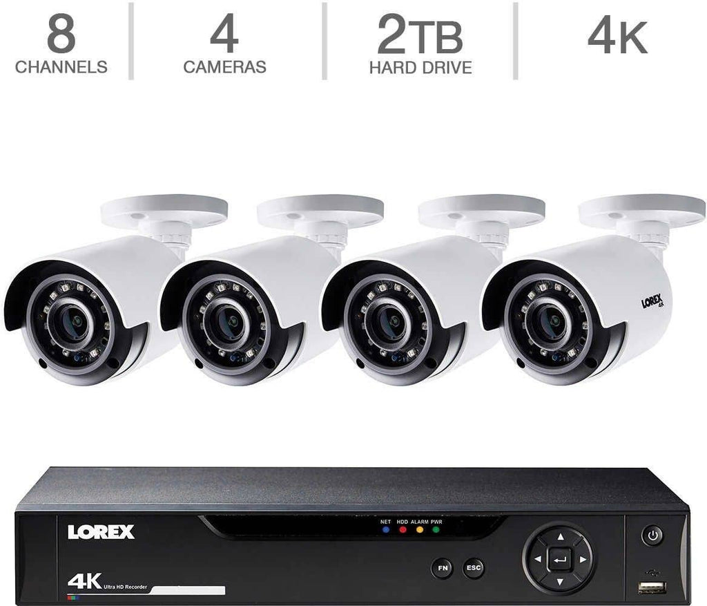 8CH 4K DVR 2TB 4 Bullet Camera Security System N46967