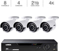 8CH 4K DVR 2TB 4 Bullet Camera Security System N46967