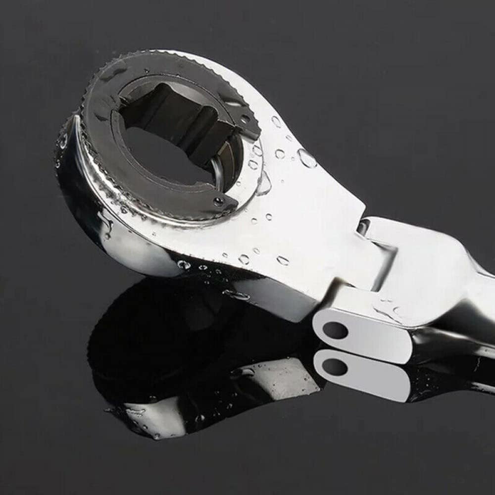 Flexible Head Ratchet Wrench 8-14mm Steel Pack of 2 H45037