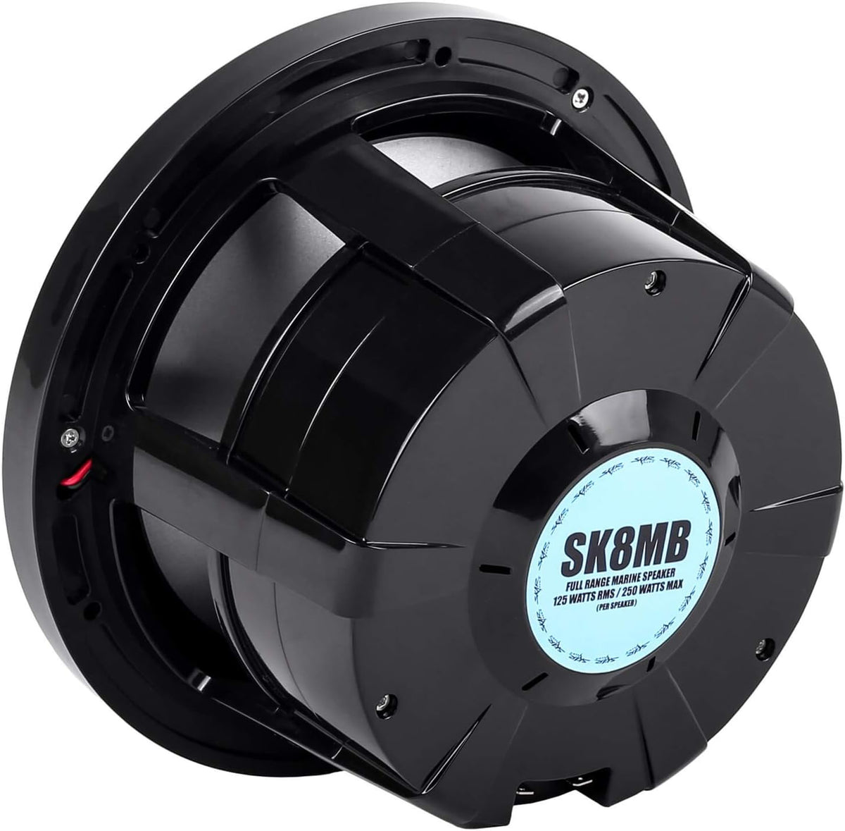 8" 2-Way Marine Coaxial Speakers Pair (Black) R677