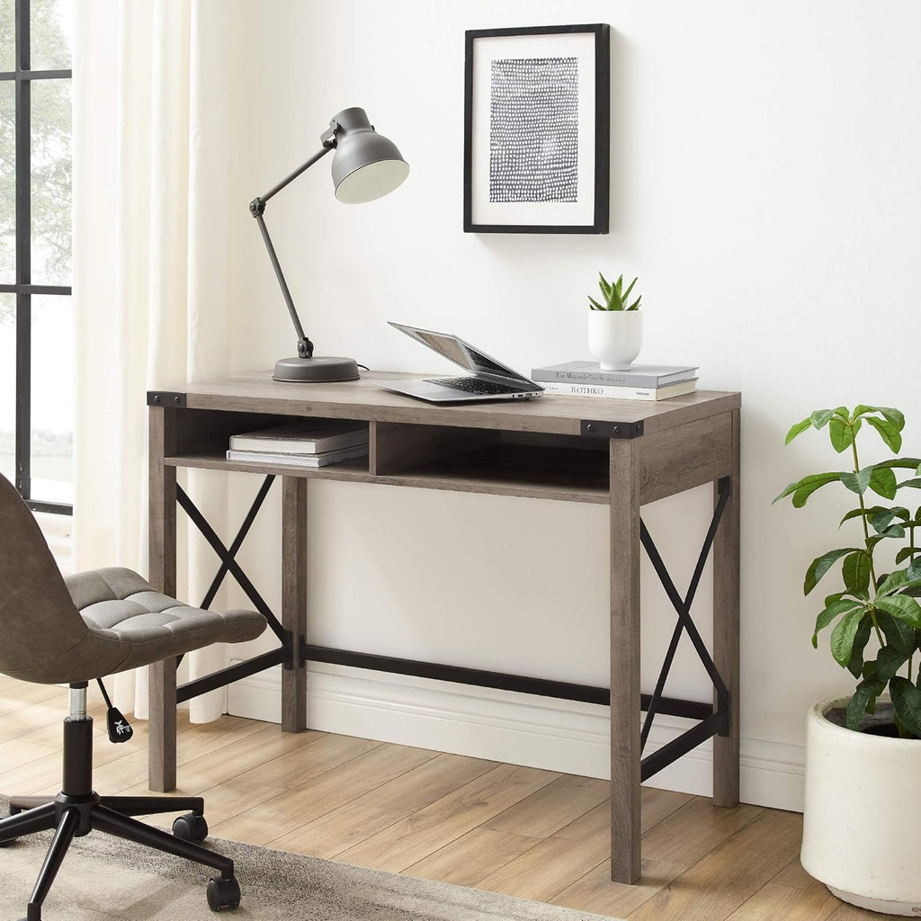 42 Inch Grey Wash Writing Desk I8455