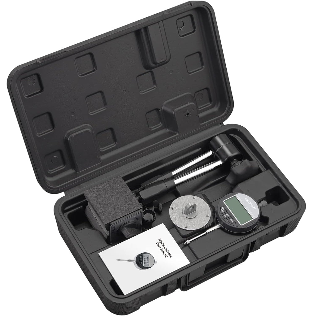 Digital Dial Indicator and Magnetic Base Kit with Portable Case, 25.4mm/1'', 16 Inch, 176Lbs Max Pull, Pack of 2 C326