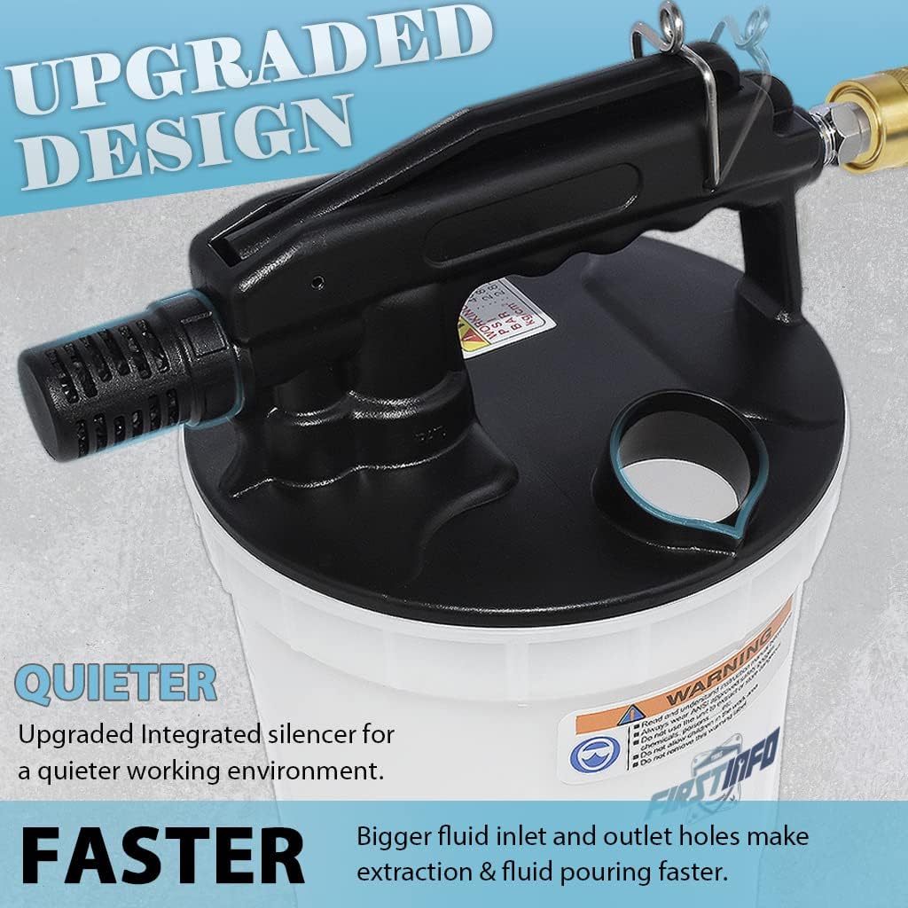1.8 Liter Vacuum Brake Bleeder Extractor Kit with Silicone Bleeding Hose U433509