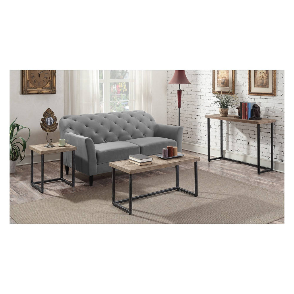 Parquet Console Table Natural/Black C8192