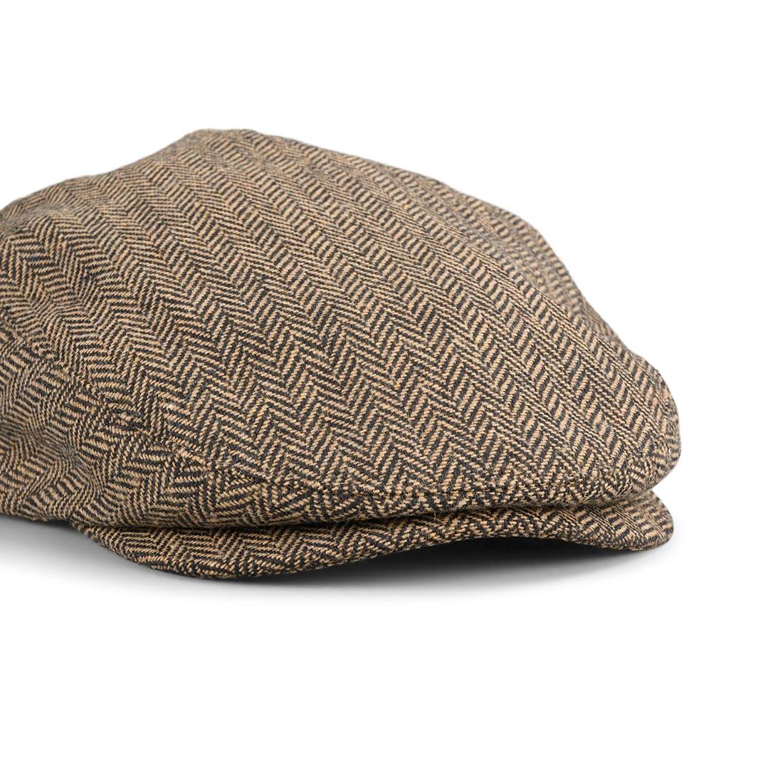 Brown Khaki Snap Flat Cap E860